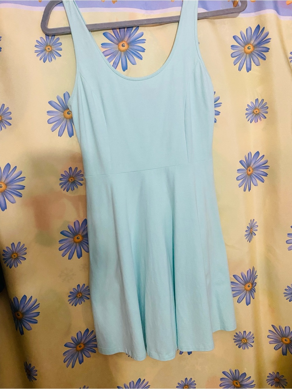 Forever 21 Mint Scoop Neck Fit-and-Flare Mini Dress